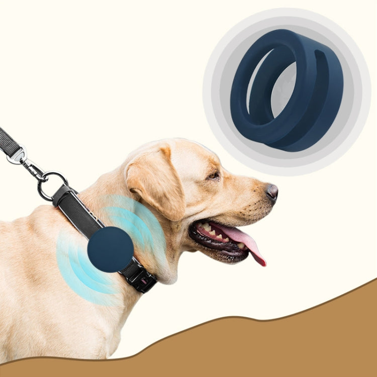 Pet Collar Anti-scratch Shockproof Silicone Case For AirTag, 35.9x35.9x19.2mm, 34.1x34.1x18.2mm, 34.1x34.1x17.2mm