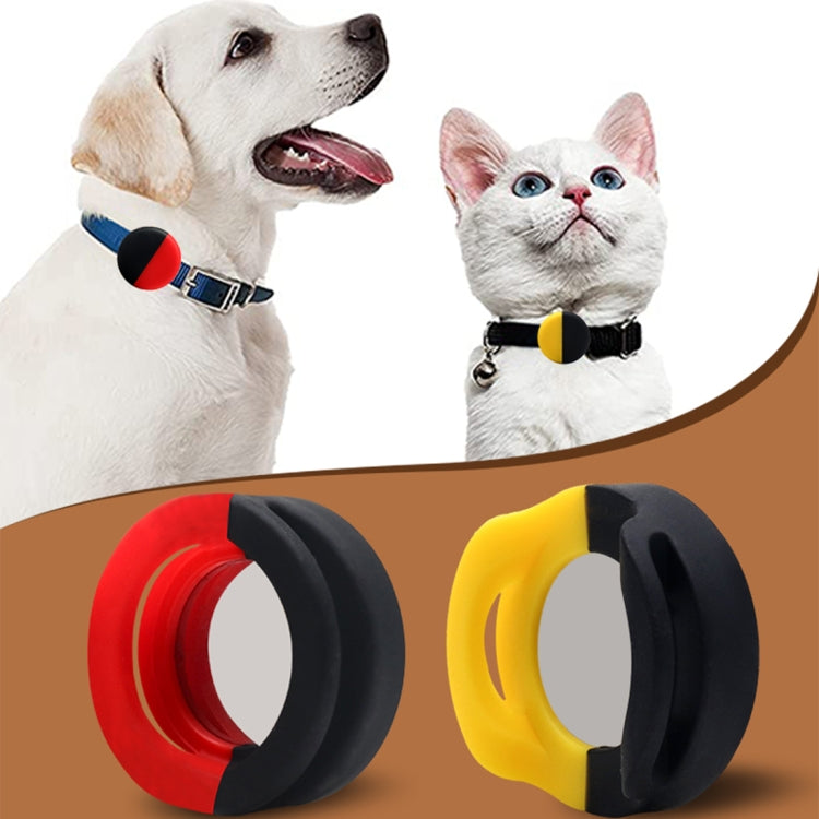 Pet Collar Anti-scratch Shockproof Silicone Case For AirTag, 34x34x17.3mm, 34x34x16.7mm