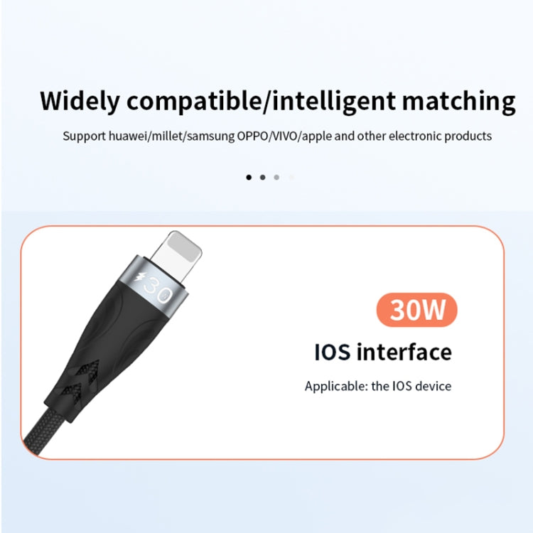 ADC-008 2 in 1 PD 30W USB + USB-C / Type-C to 8 Pin Flash Charge Data Cable, 8 Pin