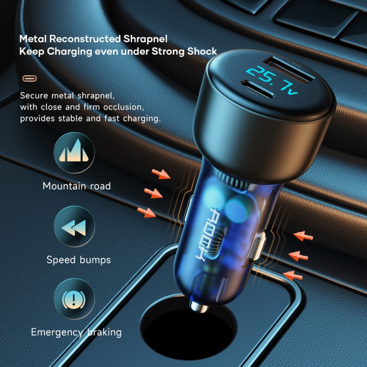 ROCK H16 PD 72W Type-C / USB-C + USB Dual Ports Car Charger, H16