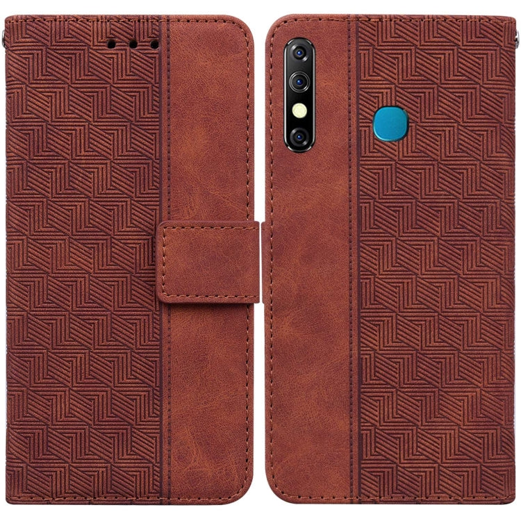 Geometric Embossed Leather Phone Case, For Infinix Hot 8 X650 CC7, For Infinix Hot 9 X655C / Note 7 Lite, For Infinix Hot 10 Play / Smart 5 India, For Infinix Hot 10s / Hot 10T, For Infinix Note 7 X690