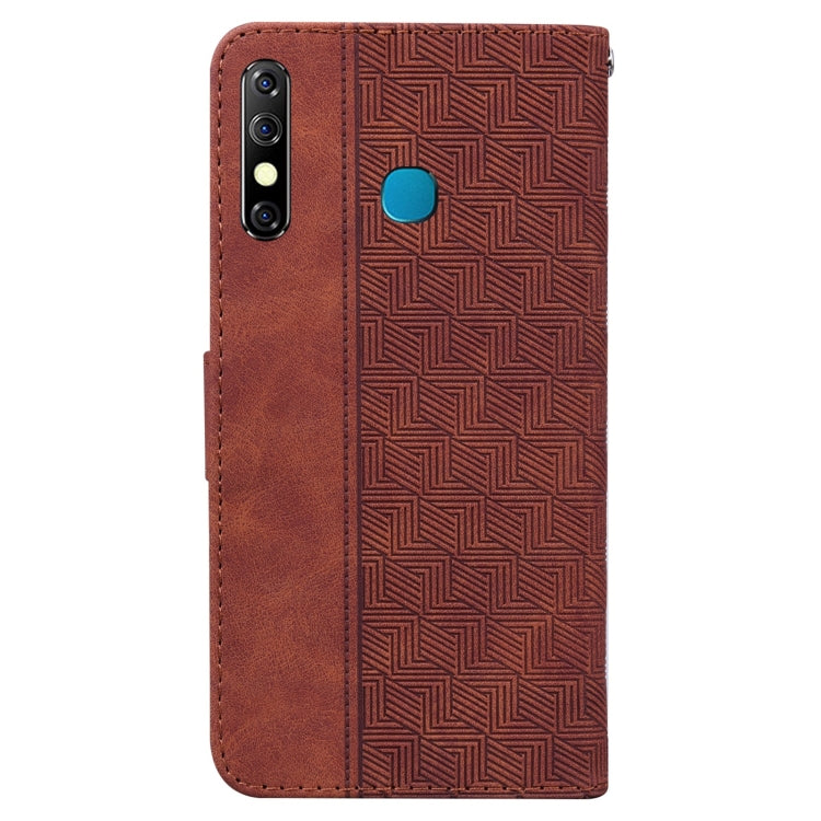 Geometric Embossed Leather Phone Case, For Infinix Hot 8 X650 CC7, For Infinix Hot 9 X655C / Note 7 Lite, For Infinix Hot 10 Play / Smart 5 India, For Infinix Hot 10s / Hot 10T, For Infinix Note 7 X690