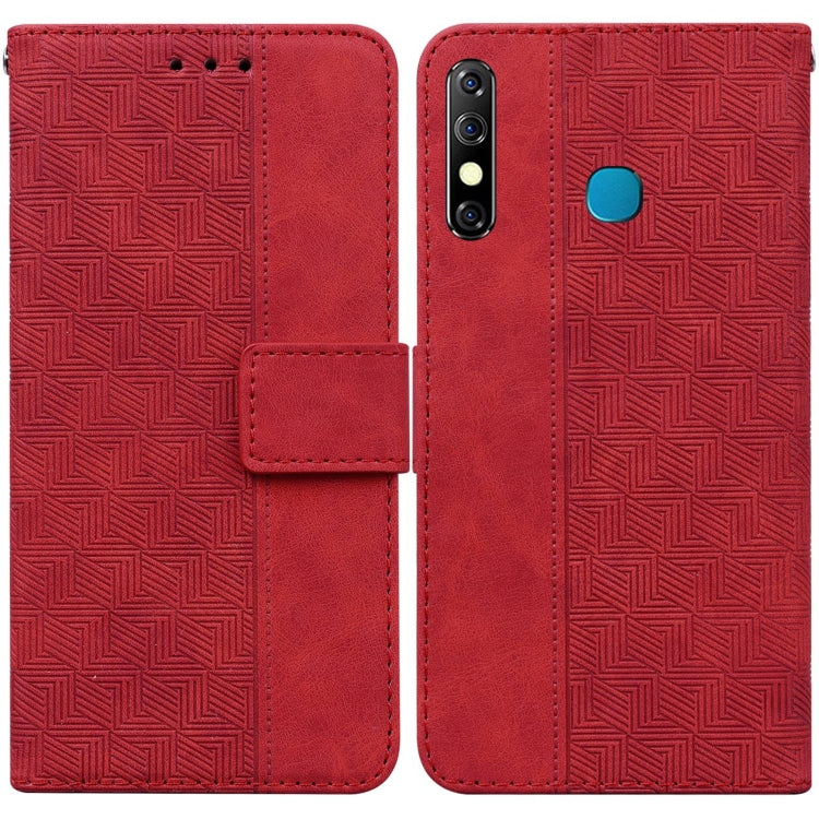 Geometric Embossed Leather Phone Case, For Infinix Hot 8 X650 CC7, For Infinix Hot 9 X655C / Note 7 Lite, For Infinix Hot 10 Play / Smart 5 India, For Infinix Hot 10s / Hot 10T, For Infinix Note 7 X690