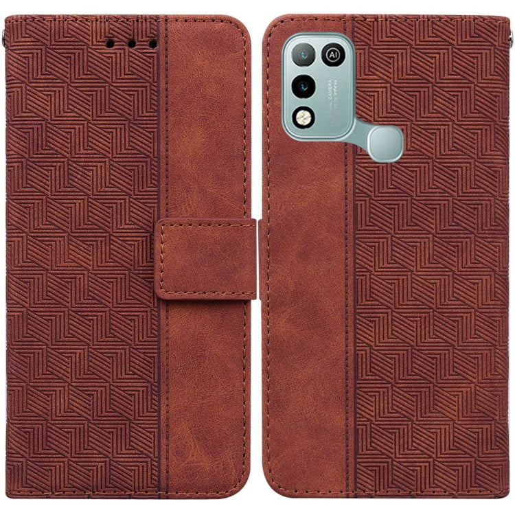 Geometric Embossed Leather Phone Case, For Infinix Hot 8 X650 CC7, For Infinix Hot 9 X655C / Note 7 Lite, For Infinix Hot 10 Play / Smart 5 India, For Infinix Hot 10s / Hot 10T, For Infinix Note 7 X690