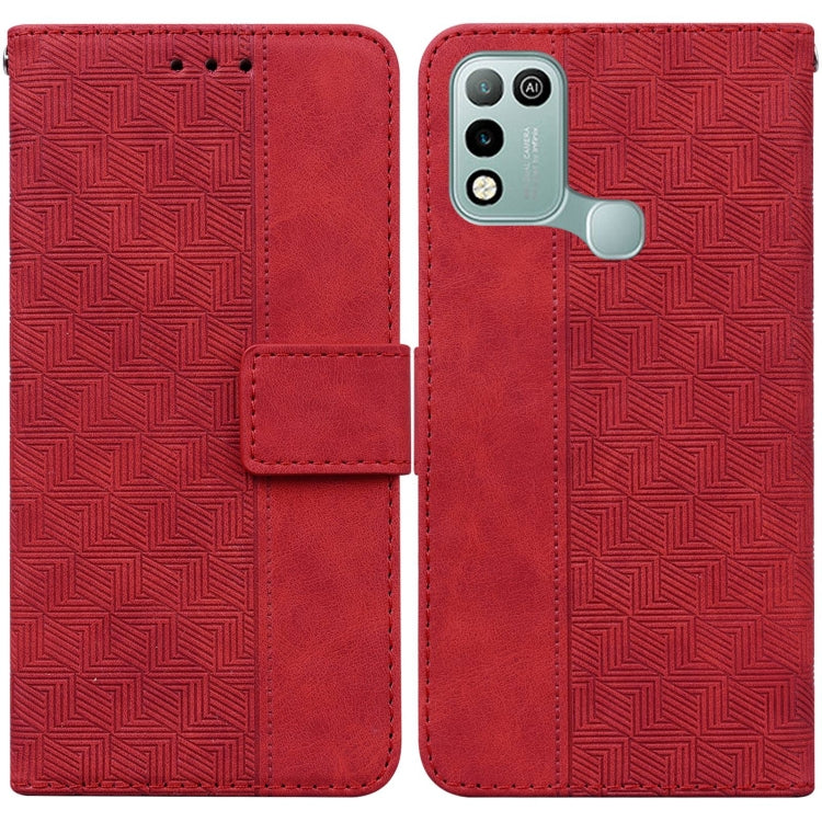 Geometric Embossed Leather Phone Case, For Infinix Hot 8 X650 CC7, For Infinix Hot 9 X655C / Note 7 Lite, For Infinix Hot 10 Play / Smart 5 India, For Infinix Hot 10s / Hot 10T, For Infinix Note 7 X690