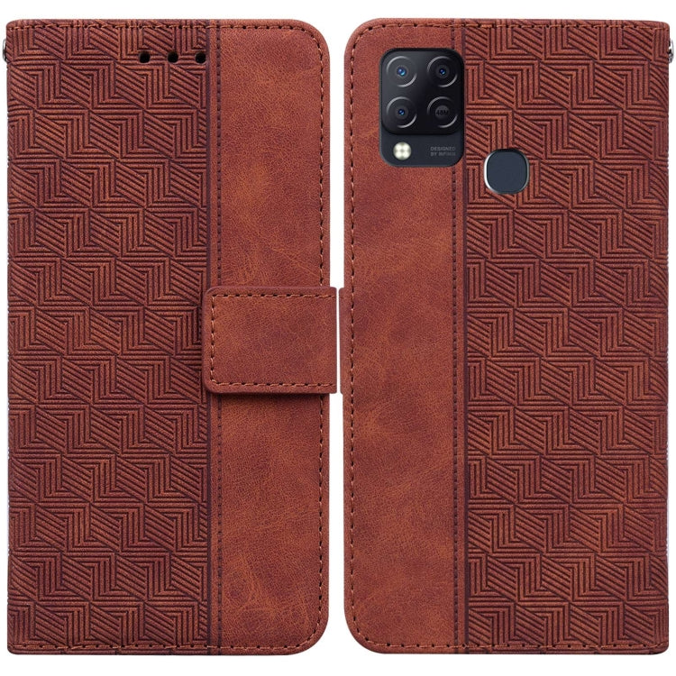 Geometric Embossed Leather Phone Case, For Infinix Hot 8 X650 CC7, For Infinix Hot 9 X655C / Note 7 Lite, For Infinix Hot 10 Play / Smart 5 India, For Infinix Hot 10s / Hot 10T, For Infinix Note 7 X690