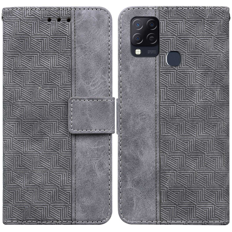 Geometric Embossed Leather Phone Case, For Infinix Hot 8 X650 CC7, For Infinix Hot 9 X655C / Note 7 Lite, For Infinix Hot 10 Play / Smart 5 India, For Infinix Hot 10s / Hot 10T, For Infinix Note 7 X690