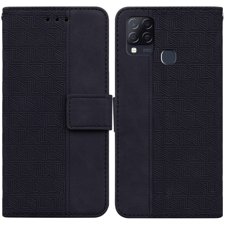 Geometric Embossed Leather Phone Case, For Infinix Hot 8 X650 CC7, For Infinix Hot 9 X655C / Note 7 Lite, For Infinix Hot 10 Play / Smart 5 India, For Infinix Hot 10s / Hot 10T, For Infinix Note 7 X690