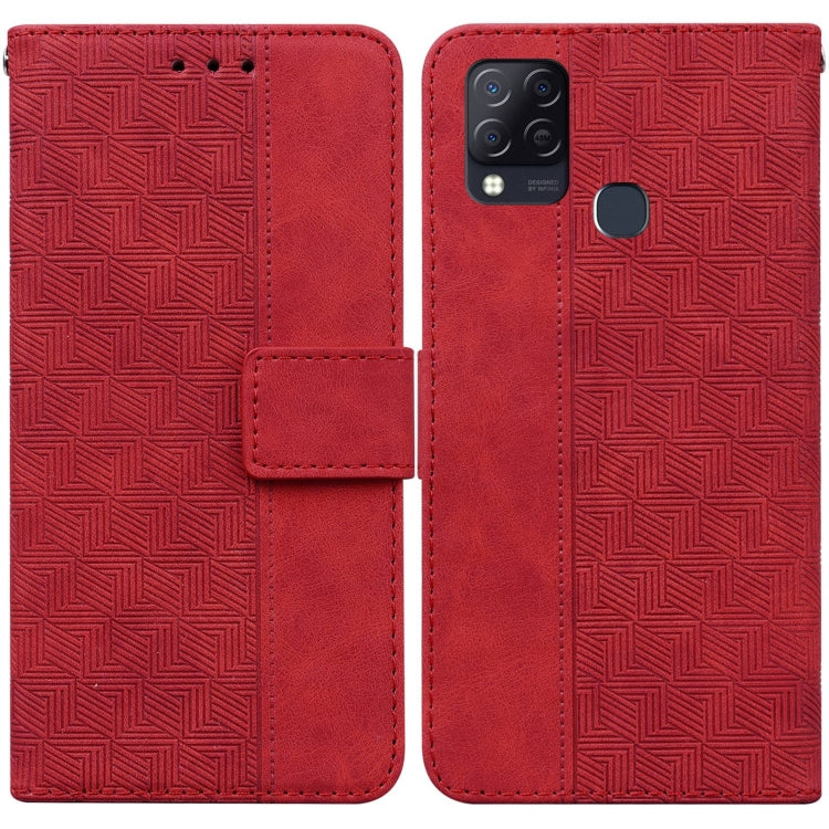 Geometric Embossed Leather Phone Case, For Infinix Hot 8 X650 CC7, For Infinix Hot 9 X655C / Note 7 Lite, For Infinix Hot 10 Play / Smart 5 India, For Infinix Hot 10s / Hot 10T, For Infinix Note 7 X690