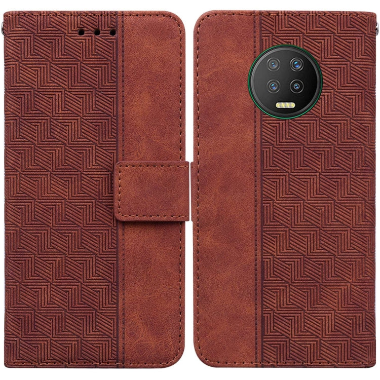 Geometric Embossed Leather Phone Case, For Infinix Hot 8 X650 CC7, For Infinix Hot 9 X655C / Note 7 Lite, For Infinix Hot 10 Play / Smart 5 India, For Infinix Hot 10s / Hot 10T, For Infinix Note 7 X690