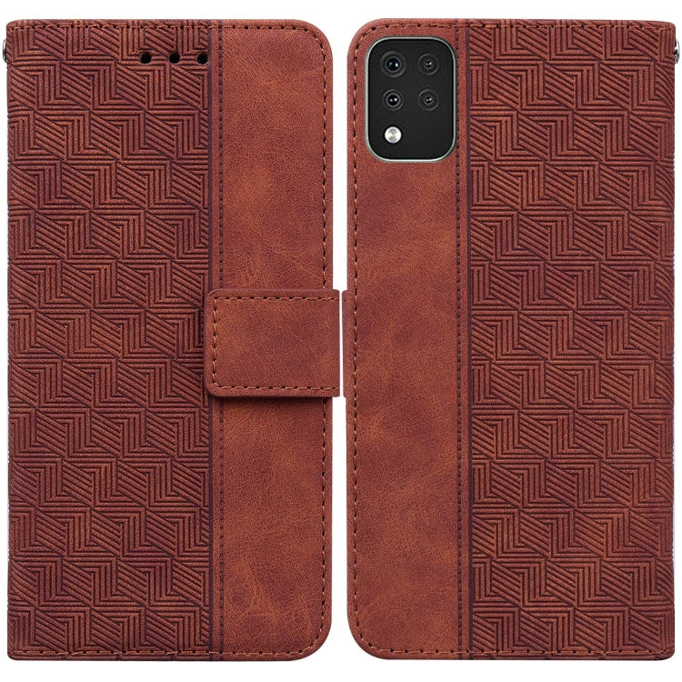 Geometric Embossed Leather Phone Case, For LG K42, For LG K50 / Q60, For LG K52 / K62 / Q52, For LG Stylo 6 / K71, For LG Velvet / G9 5G / 4G