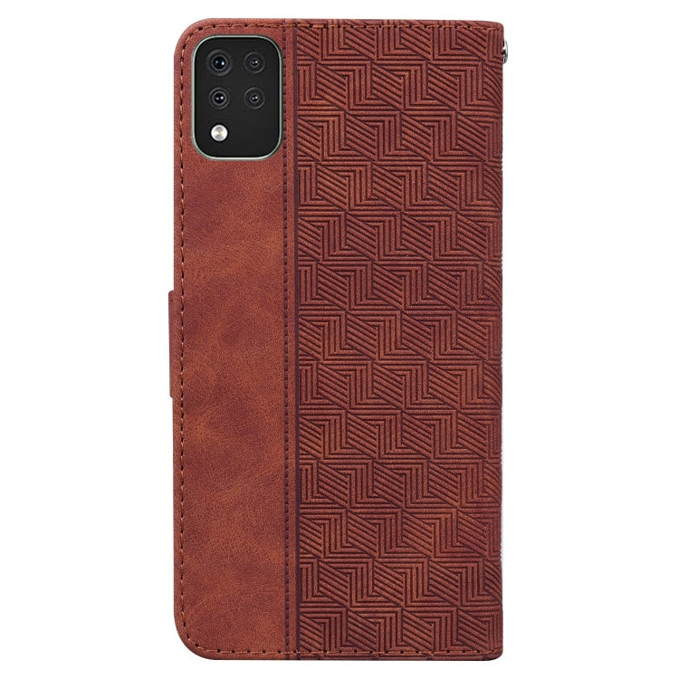 Geometric Embossed Leather Phone Case, For LG K42, For LG K50 / Q60, For LG K52 / K62 / Q52, For LG Stylo 6 / K71, For LG Velvet / G9 5G / 4G