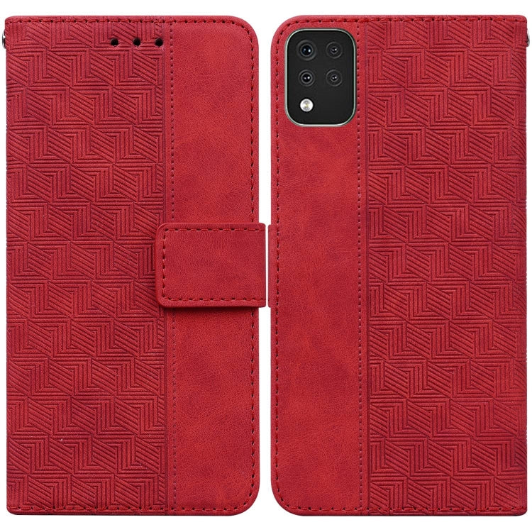 Geometric Embossed Leather Phone Case, For LG K42, For LG K50 / Q60, For LG K52 / K62 / Q52, For LG Stylo 6 / K71, For LG Velvet / G9 5G / 4G