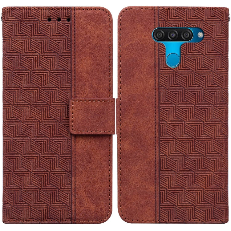 Geometric Embossed Leather Phone Case, For LG K42, For LG K50 / Q60, For LG K52 / K62 / Q52, For LG Stylo 6 / K71, For LG Velvet / G9 5G / 4G