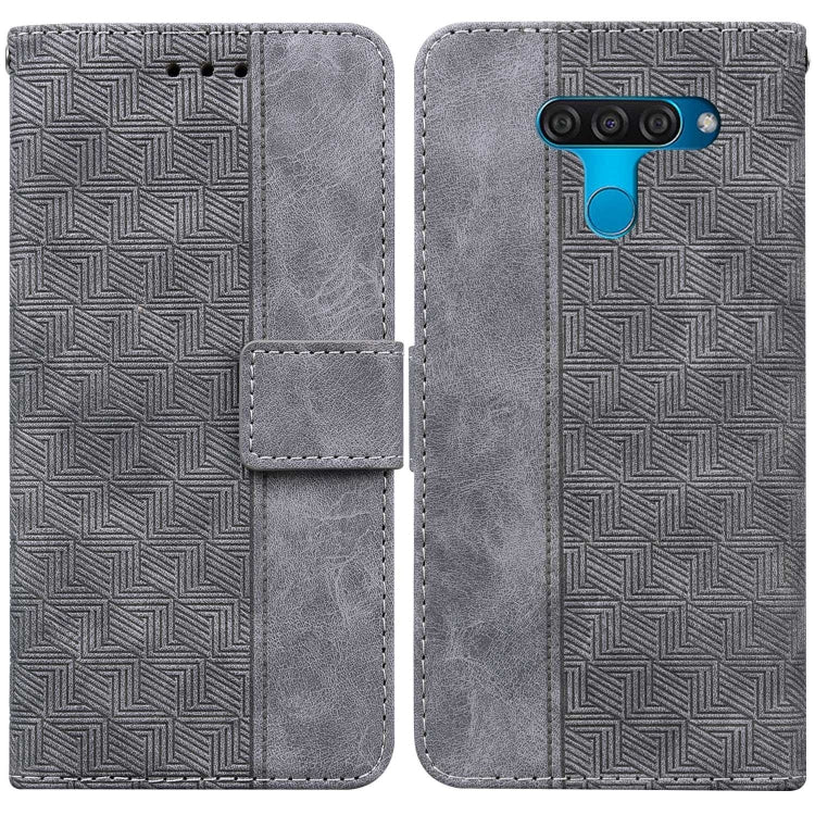 Geometric Embossed Leather Phone Case, For LG K42, For LG K50 / Q60, For LG K52 / K62 / Q52, For LG Stylo 6 / K71, For LG Velvet / G9 5G / 4G