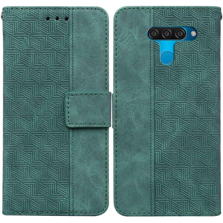 Geometric Embossed Leather Phone Case, For LG K42, For LG K50 / Q60, For LG K52 / K62 / Q52, For LG Stylo 6 / K71, For LG Velvet / G9 5G / 4G