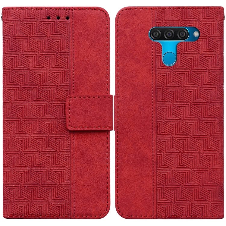 Geometric Embossed Leather Phone Case, For LG K42, For LG K50 / Q60, For LG K52 / K62 / Q52, For LG Stylo 6 / K71, For LG Velvet / G9 5G / 4G