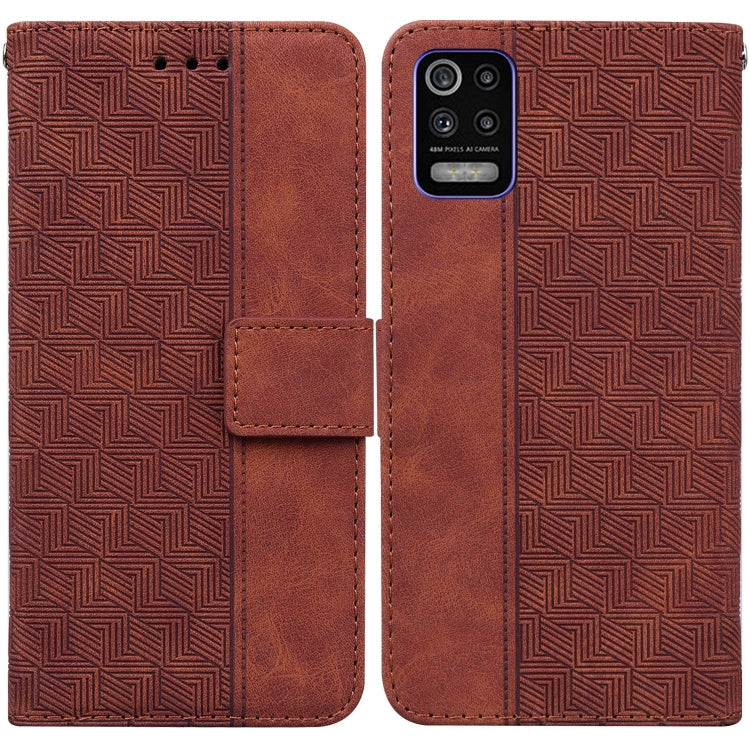 Geometric Embossed Leather Phone Case, For LG K42, For LG K50 / Q60, For LG K52 / K62 / Q52, For LG Stylo 6 / K71, For LG Velvet / G9 5G / 4G