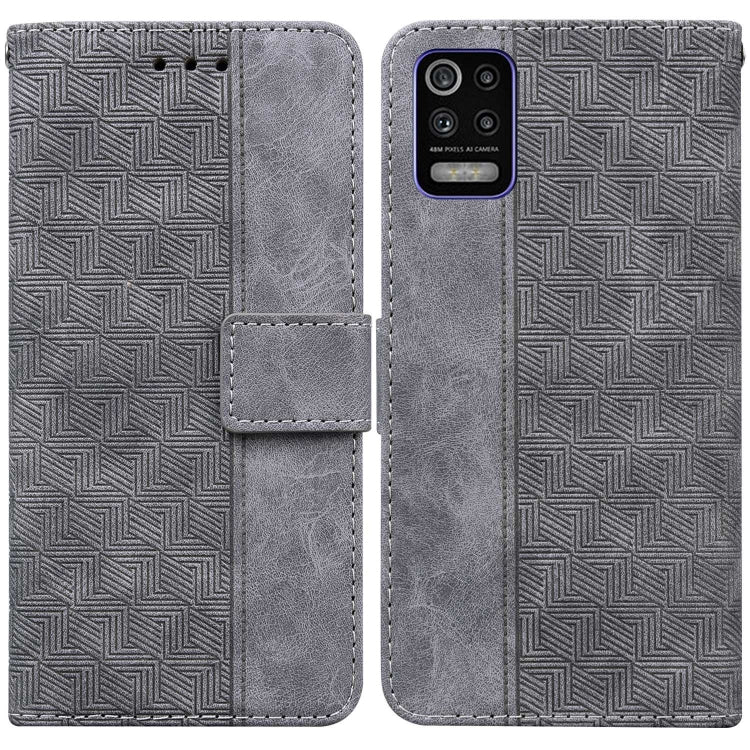 Geometric Embossed Leather Phone Case, For LG K42, For LG K50 / Q60, For LG K52 / K62 / Q52, For LG Stylo 6 / K71, For LG Velvet / G9 5G / 4G