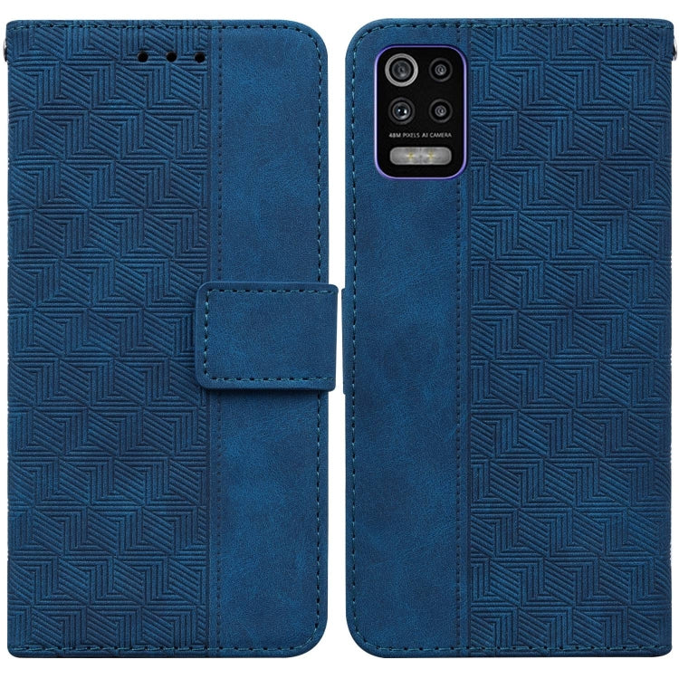 Geometric Embossed Leather Phone Case, For LG K42, For LG K50 / Q60, For LG K52 / K62 / Q52, For LG Stylo 6 / K71, For LG Velvet / G9 5G / 4G