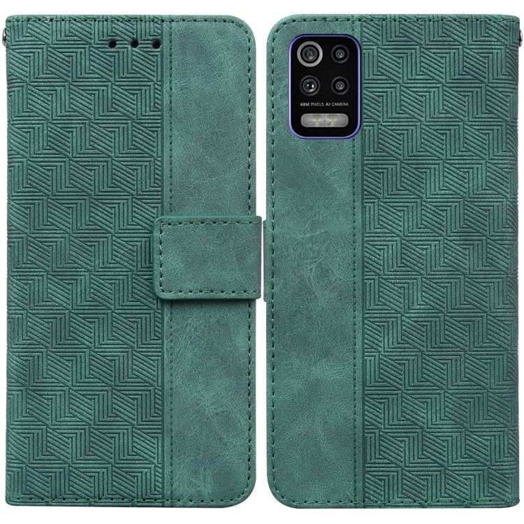 Geometric Embossed Leather Phone Case, For LG K42, For LG K50 / Q60, For LG K52 / K62 / Q52, For LG Stylo 6 / K71, For LG Velvet / G9 5G / 4G