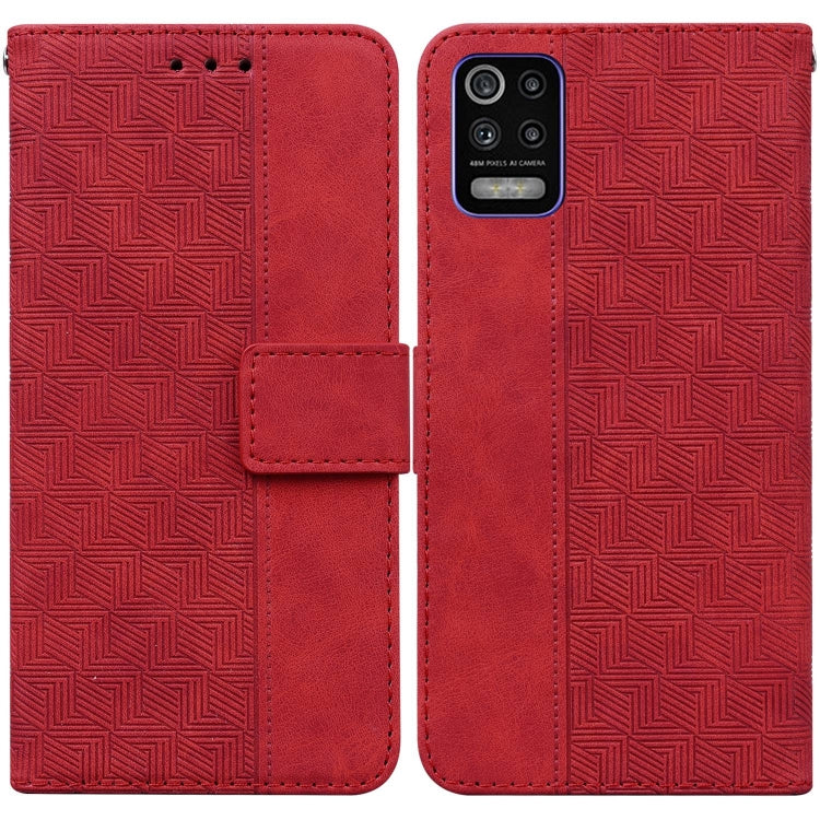 Geometric Embossed Leather Phone Case, For LG K42, For LG K50 / Q60, For LG K52 / K62 / Q52, For LG Stylo 6 / K71, For LG Velvet / G9 5G / 4G