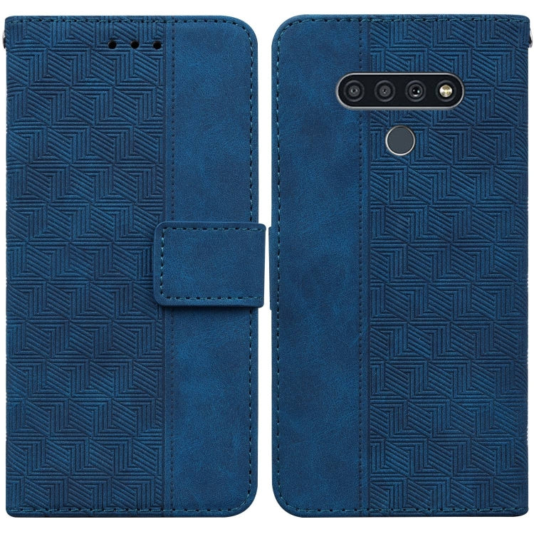 Geometric Embossed Leather Phone Case, For LG K42, For LG K50 / Q60, For LG K52 / K62 / Q52, For LG Stylo 6 / K71, For LG Velvet / G9 5G / 4G