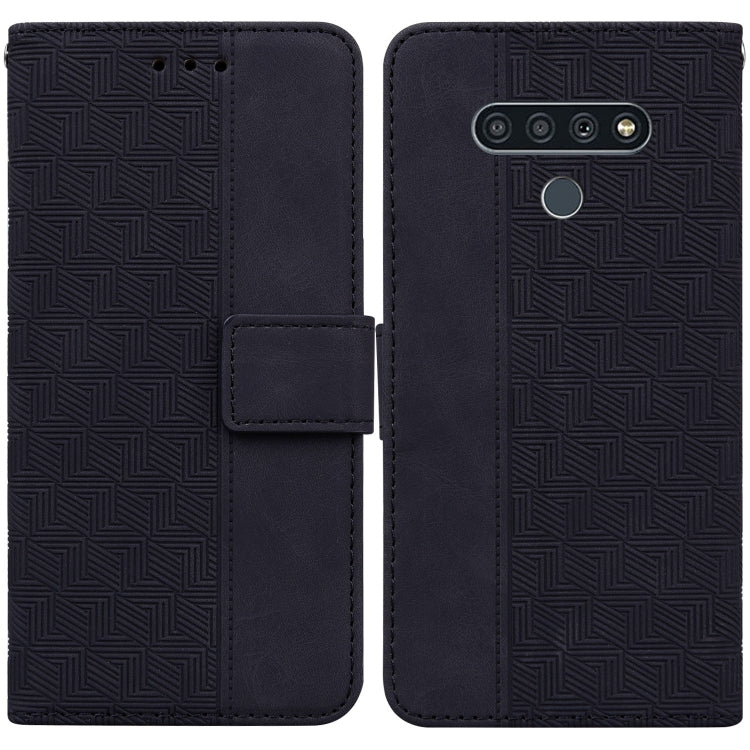 Geometric Embossed Leather Phone Case, For LG K42, For LG K50 / Q60, For LG K52 / K62 / Q52, For LG Stylo 6 / K71, For LG Velvet / G9 5G / 4G