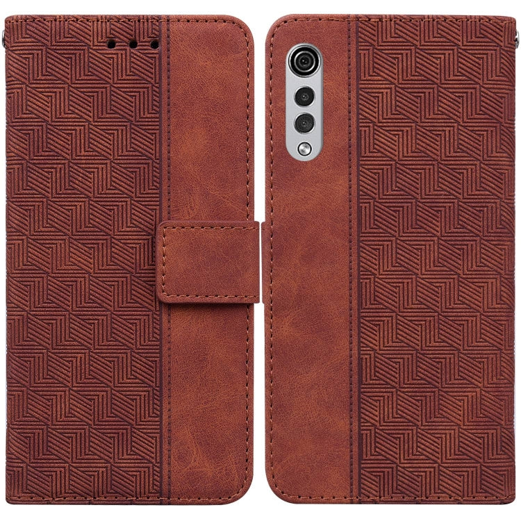 Geometric Embossed Leather Phone Case, For LG K42, For LG K50 / Q60, For LG K52 / K62 / Q52, For LG Stylo 6 / K71, For LG Velvet / G9 5G / 4G