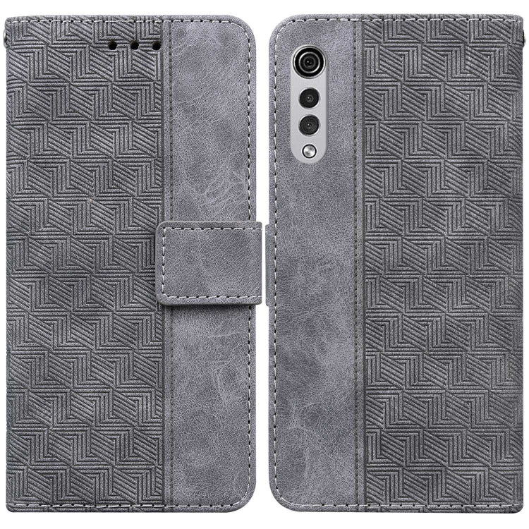 Geometric Embossed Leather Phone Case, For LG K42, For LG K50 / Q60, For LG K52 / K62 / Q52, For LG Stylo 6 / K71, For LG Velvet / G9 5G / 4G