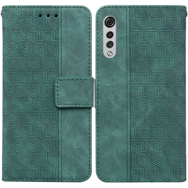 Geometric Embossed Leather Phone Case, For LG K42, For LG K50 / Q60, For LG K52 / K62 / Q52, For LG Stylo 6 / K71, For LG Velvet / G9 5G / 4G