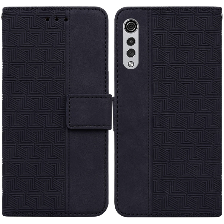 Geometric Embossed Leather Phone Case, For LG K42, For LG K50 / Q60, For LG K52 / K62 / Q52, For LG Stylo 6 / K71, For LG Velvet / G9 5G / 4G