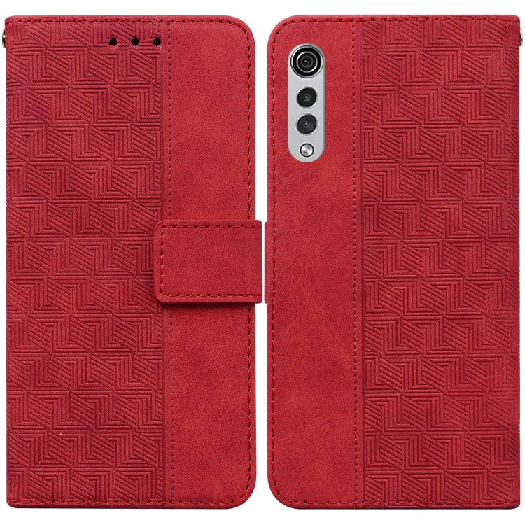 Geometric Embossed Leather Phone Case, For LG K42, For LG K50 / Q60, For LG K52 / K62 / Q52, For LG Stylo 6 / K71, For LG Velvet / G9 5G / 4G