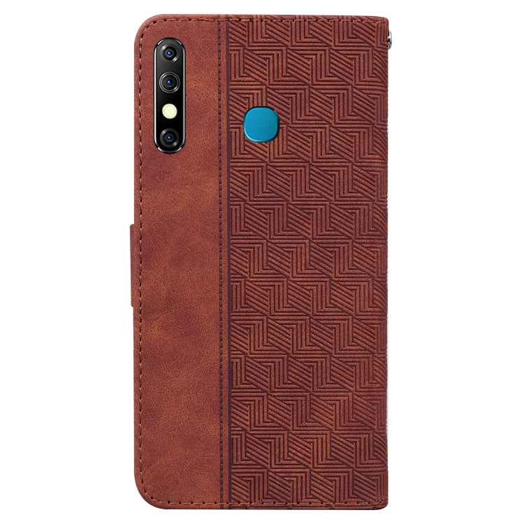 Geometric Embossed Leather Phone Case, For Tecno Camon 12 / Spark 4, For Tecno Camon 15, For Tecno Camon 16, For Tecno Camon 16 Premier, For Tecno Camon 17