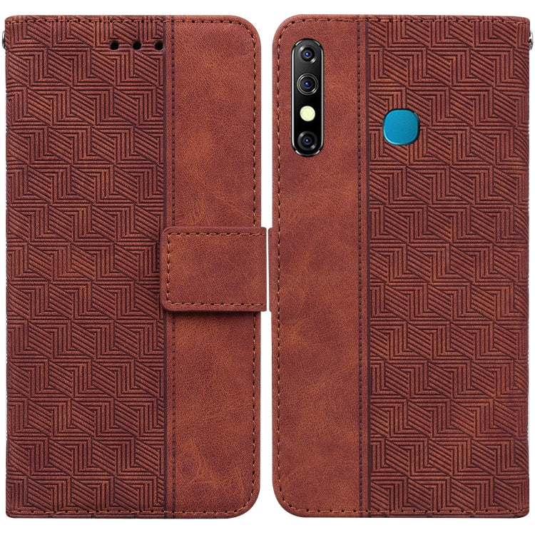 Geometric Embossed Leather Phone Case, For Tecno Camon 12 / Spark 4, For Tecno Camon 15, For Tecno Camon 16, For Tecno Camon 16 Premier, For Tecno Camon 17