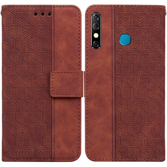 Geometric Embossed Leather Phone Case, For Tecno Camon 12 / Spark 4, For Tecno Camon 15, For Tecno Camon 16, For Tecno Camon 16 Premier, For Tecno Camon 17