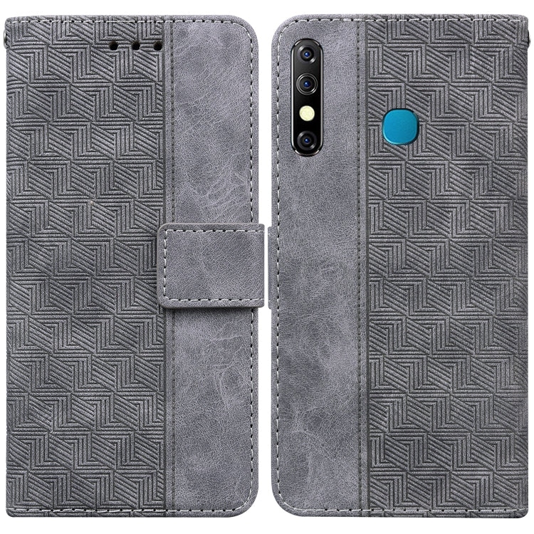 Geometric Embossed Leather Phone Case, For Tecno Camon 12 / Spark 4, For Tecno Camon 15, For Tecno Camon 16, For Tecno Camon 16 Premier, For Tecno Camon 17