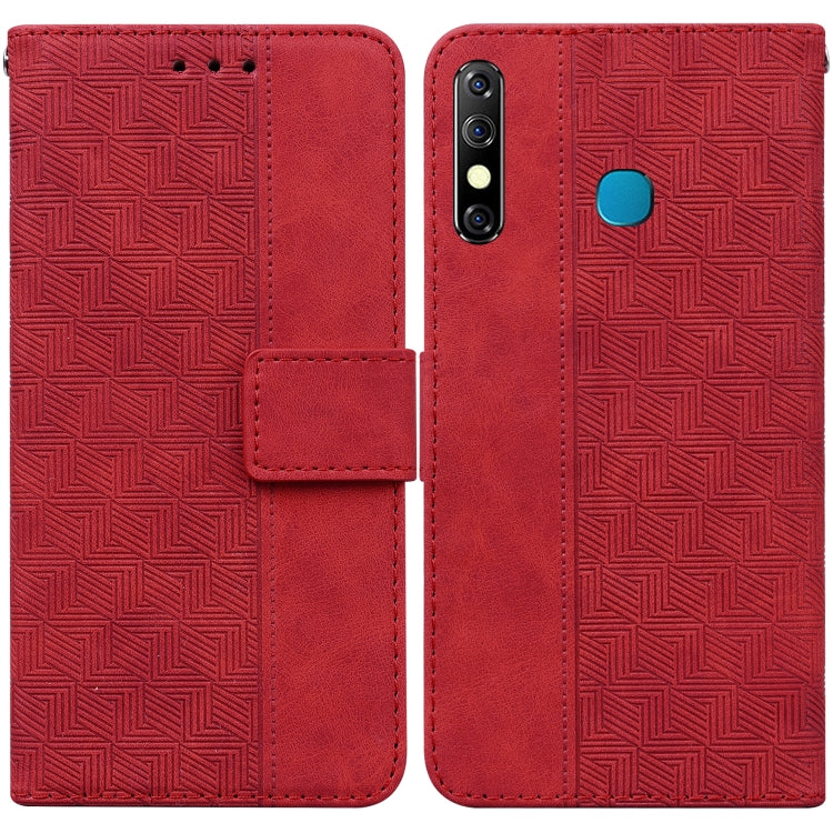 Geometric Embossed Leather Phone Case, For Tecno Camon 12 / Spark 4, For Tecno Camon 15, For Tecno Camon 16, For Tecno Camon 16 Premier, For Tecno Camon 17