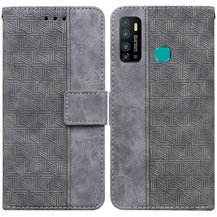 Geometric Embossed Leather Phone Case, For Tecno Camon 12 / Spark 4, For Tecno Camon 15, For Tecno Camon 16, For Tecno Camon 16 Premier, For Tecno Camon 17