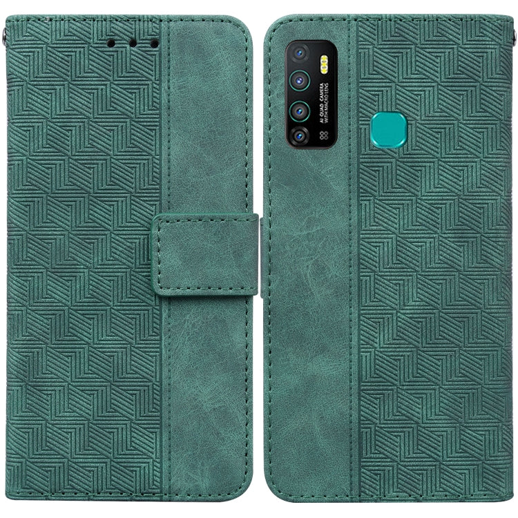 Geometric Embossed Leather Phone Case, For Tecno Camon 12 / Spark 4, For Tecno Camon 15, For Tecno Camon 16, For Tecno Camon 16 Premier, For Tecno Camon 17