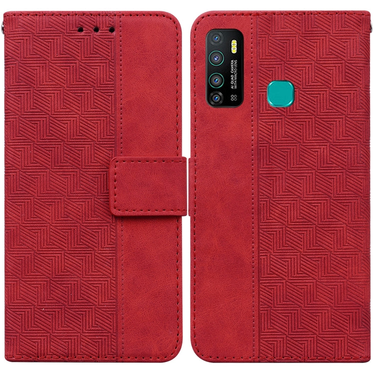 Geometric Embossed Leather Phone Case, For Tecno Camon 12 / Spark 4, For Tecno Camon 15, For Tecno Camon 16, For Tecno Camon 16 Premier, For Tecno Camon 17