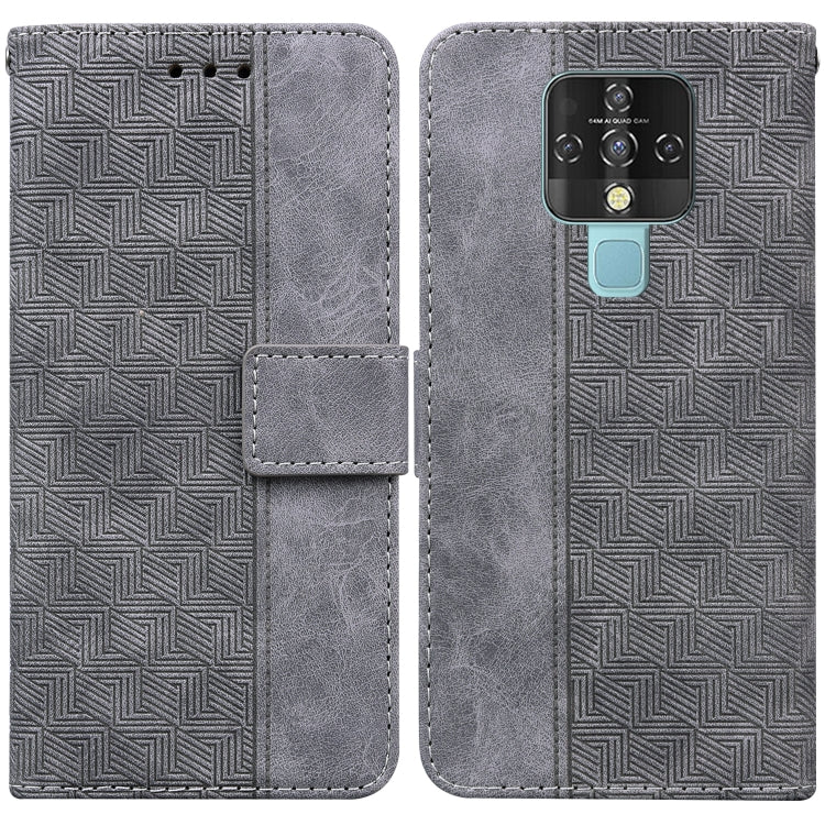 Geometric Embossed Leather Phone Case, For Tecno Camon 12 / Spark 4, For Tecno Camon 15, For Tecno Camon 16, For Tecno Camon 16 Premier, For Tecno Camon 17