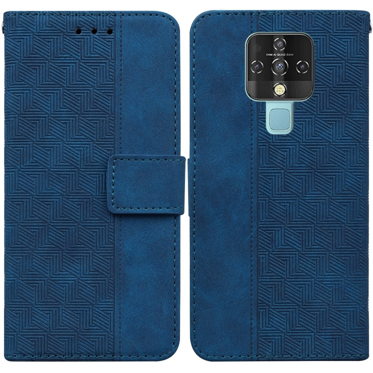 Geometric Embossed Leather Phone Case, For Tecno Camon 12 / Spark 4, For Tecno Camon 15, For Tecno Camon 16, For Tecno Camon 16 Premier, For Tecno Camon 17