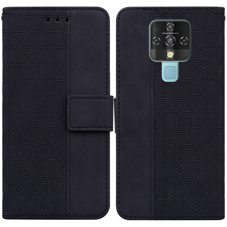 Geometric Embossed Leather Phone Case, For Tecno Camon 12 / Spark 4, For Tecno Camon 15, For Tecno Camon 16, For Tecno Camon 16 Premier, For Tecno Camon 17