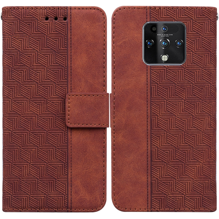 Geometric Embossed Leather Phone Case, For Tecno Camon 12 / Spark 4, For Tecno Camon 15, For Tecno Camon 16, For Tecno Camon 16 Premier, For Tecno Camon 17