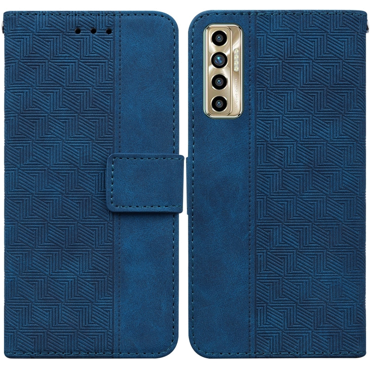 Geometric Embossed Leather Phone Case, For Tecno Camon 17 Pro, For Tecno Camon 17P, For Tecno Pop 4, For Tecno Spark 6, For Tecno Spark 7