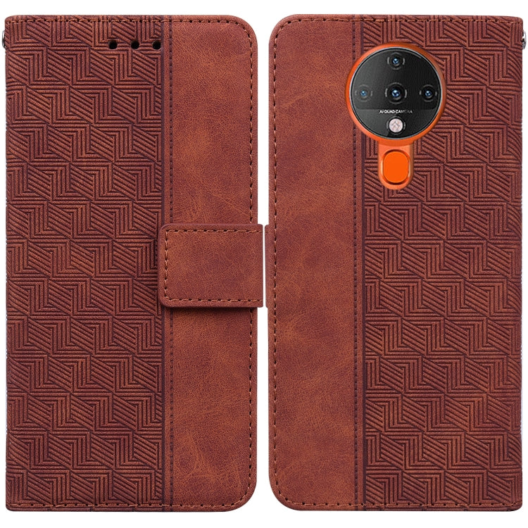 Geometric Embossed Leather Phone Case, For Tecno Camon 17 Pro, For Tecno Camon 17P, For Tecno Pop 4, For Tecno Spark 6, For Tecno Spark 7