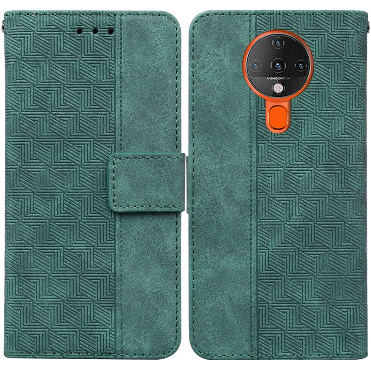 Geometric Embossed Leather Phone Case, For Tecno Camon 17 Pro, For Tecno Camon 17P, For Tecno Pop 4, For Tecno Spark 6, For Tecno Spark 7