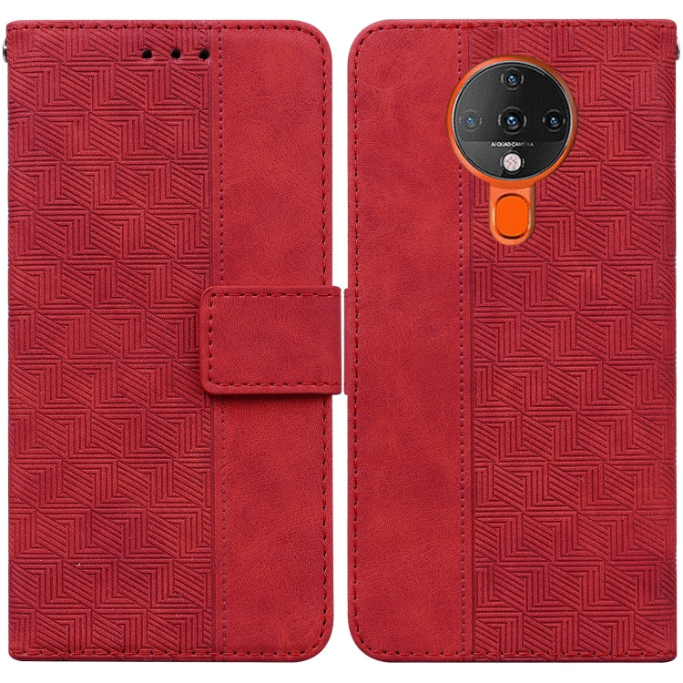 Geometric Embossed Leather Phone Case, For Tecno Camon 17 Pro, For Tecno Camon 17P, For Tecno Pop 4, For Tecno Spark 6, For Tecno Spark 7