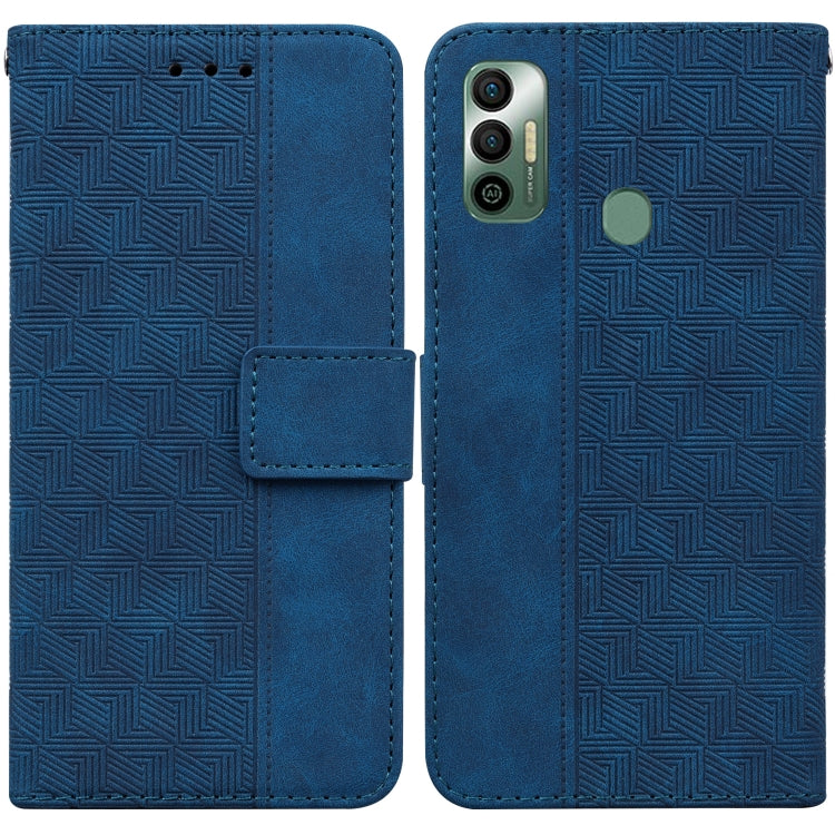 Geometric Embossed Leather Phone Case, For Tecno Camon 17 Pro, For Tecno Camon 17P, For Tecno Pop 4, For Tecno Spark 6, For Tecno Spark 7